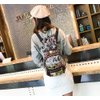 Sequin backpack Shoulder Bag For Women With Cute Rabbit Ears Backpack Sequins Shoulder Bag Travel Day pack (Multicolor Gold)