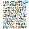 109 PCS Fishing Temporary Tattoos Birthday Party Decorations Favors Supplies Decor Gone Fishing Fish Fisherman Lake Stickers For Girls Boys Gift School Prizes Rewards