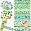 Cherisnowy 48 PCS Frog Party Favors 24PCS Tattoos Stickers 24PCS Slap Bracelets Wristbands Perfect for Themed Birthday Baby Showers or Classroom Rewards Ideal Decor and Gifts for Girls and Boys