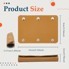 IUAQDP 2 Pieces Handbag Handle Leather Wrap Cover, Luggage Bag Grip Protector Saddle with Brass Clasp, Soft Purse Strap Pad Identifier for Shopping Bag Travel Bag Suitcase Tote Bag Wallet, Black