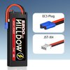 Hilldow 7.4V Lipo Battery 2S 85C 5200mAh Lipos Hard Case Rechargeable Batteries with EC5 Connector for1/8 1/10 RC Vehicles Car Slash RC Buggy Truggy RC Airplane Drone