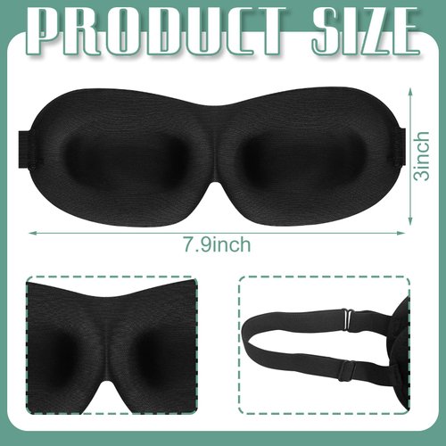 8 Pcs Sl8 Pcs Sleep eye Mask 3D Contoured Eye Mask Blackout Eye Covers for Sleeping with Adjustable Strap Block out Light Night Blindfolds Soft Comfy Eye Shade for Women Men(Retro Colors)