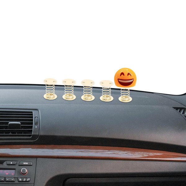 Healifty Car Toys Vehicle Toys 10Pcs Shaking Toy Spring Base DIY Handmade Car Dashboard Swing Head Toy Spring Replacement Toy Base for Home Shop Golden Rocking Toy Car Bobblehead Dashboard