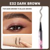 UNICOS Dual-Sided Eyebrow Gel Pen, Eye Makeup, Eyebrow Pencil with a Micro-Fork Tip Applicator, Water & Smudge Proof,Dual-Sided Brow Brush, All Day Hold,Vegan & Cruelty-Free(1 count) (Dark Brown)