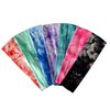 Funny Girl Designs Set of 7 2.25 INCH Marble Tie Dye Cotton Lycra Stretch Headbands Multi