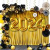 New Years Decorations 2024:40in 2024 Balloons,89Pcs Black and Gold New Years Eve Party Supplies are Perfect for your Graduation Decor