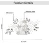 MirthCity Bride Wedding Hair Comb Pearl Flower Bead Bride Hair Pieces Handmade Rhinestone Leaf Flower Girl Hair Accessories for Women