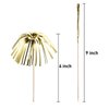 100 Pieces Firework Cupcake Toppers Graduation Foil Frill Toothpicks Holiday Cake Decorations 9 Inch Shape Food Picks for Halloween Party Favors Supplies (Black, Gold, Silver)