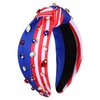 CEALXHENY 4th of July Headbands for Women, 4th of July Accessories, American Flag Patriotic Headbands, Rhinestone Pearl Knotted Headbands Beads Embellished Jeweled Headbands Holiday Gifts (US Flag A)