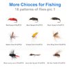 Ansnbo 36PCS Fly Fishing Flies Kit, Hand Tied Trout Bass Fly Assortment with Fly Box, Dry Wet Nymph Flies Streamers Fly Fishing Gear Gift