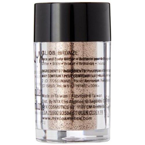 NYX Nyx professional makeup face & body glitter, rose, 0.08 ounce