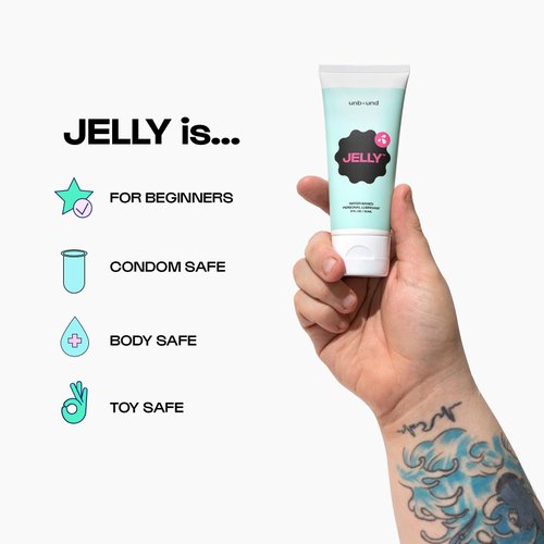 Unbound Jelly Personal Lubricant – Water Based Lube with 95% Organic Ingredients – Glycerin, Glycol & Paraben Free – Gentle & Safe Lubricant – Non-Sticky & Non-Irritating – 3 oz