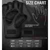 RDX MMA Gloves Grappling Sparring, Maya Hide Leather, Boxing Gloves Men Women Muay Thai Martial Arts Training, Half Finger Adjustable Mitts Wrist Support Kickboxing Cage Fighting Punching Bag Workout