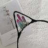 ZHOUMEIWENSP Cat Ears Crystal Electroplating Color Handmade Crown Party Hair Band (Purple&Blue)