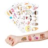 Bunny Temporary Tattoos 8 Sheets 85PCS Rabbit Bunny Party Decorations Favors Supplies Easter Bunny Theme Birthday Cute Tattoo Stickers Christmas Gifts for Boys Girls Kids Class School Prizes Carnival
