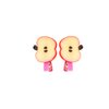 2PCS Red Apple Hair Clips for Women Girls Bangs Side Hairpins Funny Barrettes Duckbill Hair Accessories