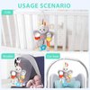 Jambo mom Baby Hanging Toy for Activity Gym, Car Seat Toys, Carseat Toys Hanging, Car Seat Toys for Babies 6-12 Months, Infant Rattles Toys with Teether, Stroller Toys for 0 3 6 9 12 Months