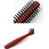 Beetoo Small Round Wooden Hair Brush for Blow Drying with Wood Handle, 1.6 Inch Width Soft Nylon Bristles Big Wave Roll Comb for Short Medium Curly Hair (Red)