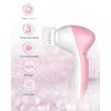 TOUCHBeauty Facial Cleansing Brush Set with Case & 3 Spin Brush Heads for Beginner/Teenagers, Battery Powered, Mini Travel Size Pink