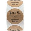 Thank You for Your Business Personalized Kraft Heart Stickers / 500 Local Small Business Labels / 1.5" Custom Boutique Stickers/Made in The USA