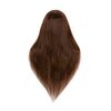 Cosmetology Mannequin Head With 60% Real Hair 26 inch Long Cosmetology Mannequin Head For Hair Styling Brown Hair Training Head Hairdresser Practice Doll Head With Clamp Holder