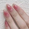 DANMANR Square Press on Nails Short Fake Nails French Acrylic Full Cover False Nails for Women and Girls 24PCS (Pink red)
