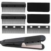 2Pcs 2024 New Flat Iron Comb, Upgrade Barber Hair Straightening Comb Flat Iron Comb Attachment Clip on Comb Attachment for Flat Iron, Professional or Home Use Compact Hair Styling Tool(Black)