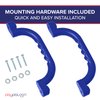 Play Platoon Playground Safety Handles, 2 Pack - Blue Grab Handle Bars for Outdoor Jungle Gym or Swing Set