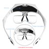 MORDUEDDE Lighted Head Magnifying Glasses Headset with Light Headband Magnifier Loupe Visor for Close Work/Electronics/Eyelash/Crafts/Jewelry/Repair