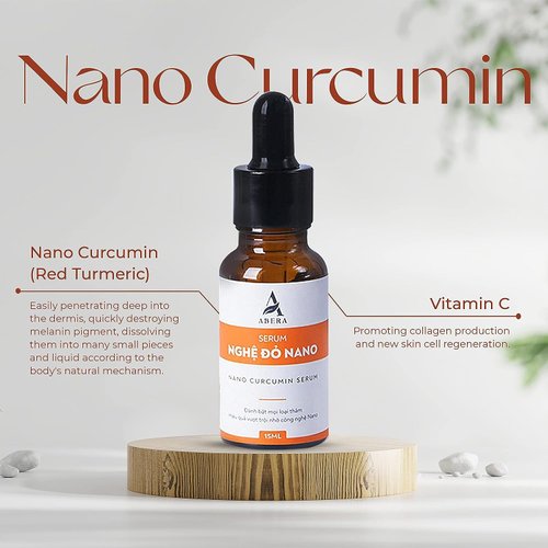 ABERA Nano Turmeric Vitamin C Serum, Nourish and Brighten Skin Tone, Reduce Dark Spots, Acne Bruise Relief, Restore Skin Strength, Skin Care Oil for Face (0.51 Fl Oz) (Set 2)