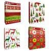 Allgala 12-PC Premium Christmas Printed Gift Bags, 9" B01MCWSL7E