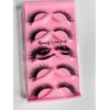 False Eyelashes Set, 5 Pairs, Long Curly Wispy Style, Transparent Mink Look (HY5─10)