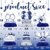 Blue Sliver Party Decorations, 12Pcs Blue Sliver Honeycomb Birthday Decorations, Elegant Blue Sliver Table Toppers Party Decorations for Women, Perfect Birthday Table Decorations