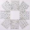 30 Sheets Silver Nail Art Stickers Decals 3D Self-Adhesive Flower Nail Supplies for Acrylic Nails Laser Line Lace Leaf Nail Stickers for Nail Art Glitter DIY Design Nail Decals for Women