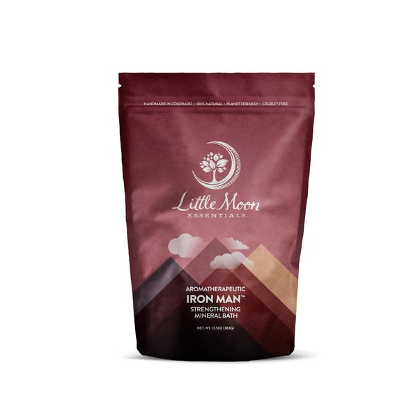 Little Moon Essentials Strengthening Mineral Bath Salt, Iron Man, 13.5 oz.