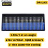 Diamond Drill Bits 1mm Set Jewelry Making Supplies Diamond Drill Bits for Glass Diamond Tipped Drill Bit Shells Gems Compatible with Dremel Tool Kit Lapidary Equipment 30 PCS in Drill Bit Organizer