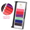Colored Lash Extensions Easy Fan Volume Lashes 0.07 D 14mm Curl Pink White Red Purple Blue Green Dark Brown Mixed Individual Lash Extensions Self Fanning Volume Lash (0.07-D, 14mm)