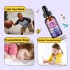 Kids Magnesium Liquid Drops-Magnesium Glycinate Liquid for Kids Supplement-w/L-theanine, Omega-3, Vitamin B6, D3 - for Sleep, Relaxation, Brain, Bones - Lemon Flavor, 2 Fl Oz