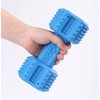PawfectPals Indestructible Dumbbell Dog Chew Toy for Aggressive chewers, Interactive Puzzle Toy, Food Dispenser Feeder, Natural Rubber Bite Resistant for Teeth Dental Cleaning-Insert Treats (Blue)