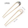 Lurrose 2pcs Hair Sticks Vintage Metal Hair Pins Moon Elegant Hair Chopsticks U Shaped Headdress Hair Styling Accessories for Woman Girls