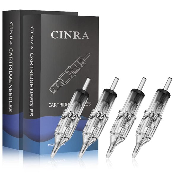 CINRA 40Pcs Round Liner Needles 1003RL 1005RL 1007RL 1009RL Mixed Disposable Needles #10 Standard 0.30mm for Artist