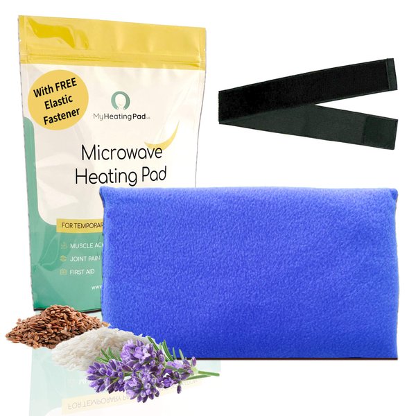 My Heating Pad for Pain Relief - Moist Microwavable Heating Pad for Joints and Muscles Relief - Microwave Hot Pack Heat Pad for Cramps - Chilled or Heated Pad Therapy - 1 Pack Blue - Lavender Scent