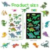 AOMIG Temporary Tattoo for Kids, 10 Sheets Glow In The Dark Cartoon Dinosaur Tattoo Stickers, Waterproof Luminous Fake Tattoo Stickers Set for Boys Girls Birthday Party Bag Filler