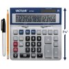 Victor 16-Digit Desktop Calculator, Silver, Blue