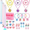 Kids Play Jewelry Sets, Princess Toys for Girls 4-6, 29 Pcs Little Girl Costume Jewelry, Unicorn Necklaces, Bracelets, Rings, Earrings, Toddler Dress Up Jewel Birthday Gifts Pretend Play Party Favor