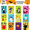 36 Sheets Halloween Stickers for Kids, Make Your Own Halloween Stickers, Halloween Crafts for Kids, Halloween Party Favors Games Stickers, Trick or Treat Halloween Party Supplies