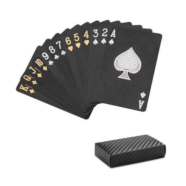 HARPIMER Playing Cards Professional Poker Cards, Black Diamond Waterproof Plastic Standard Playing Card Decks Designer Novelty (1 Deck of Cards)
