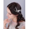 JWICOS Wedding Hair Comb Clip Bridal Crystal Flower Wedding Hair Accessories for Women and Girls