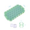 2 PCS Premium Ice Cube Trays, AUSSUA Silicone Ice Cube Molds with Sealing Lid, 74-Ice Trays, Reusable, Safe Hexagonal Ice Cube Molds, for Chilled Drinks, Whiskey, Cocktail, Food