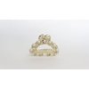 Generic Small rounded pearl and gold metal hair claw clip bridal clip